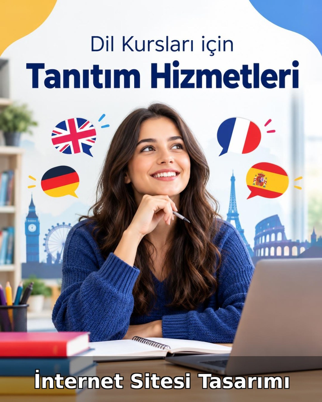 Dil Kursu İnternet Sitesi Tasarımı (Web Tasarım)