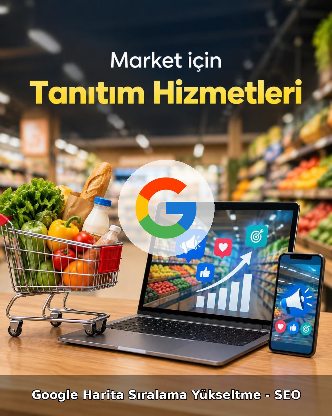 Market Google Harita Sıralama Yükseltme - SEO